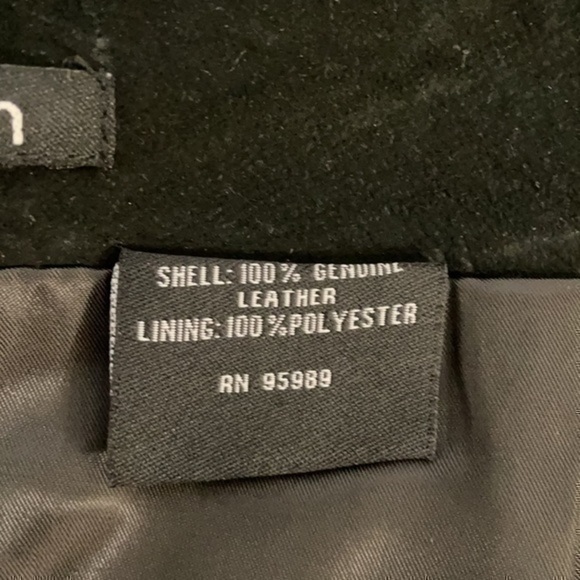 Luxe Eleven | Black & Blue Leather Skirt - Picture 5 of 6